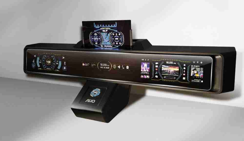 至成国际Micro LED沉浸式车舱显示方案结合 可卷式、、、、可伸缩的Micro LED应用并可呈现不同的质感纹路，，，展现人性化设计